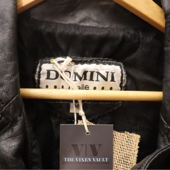 AUTHENTIC 80s VTGleather clinch-waist jacket